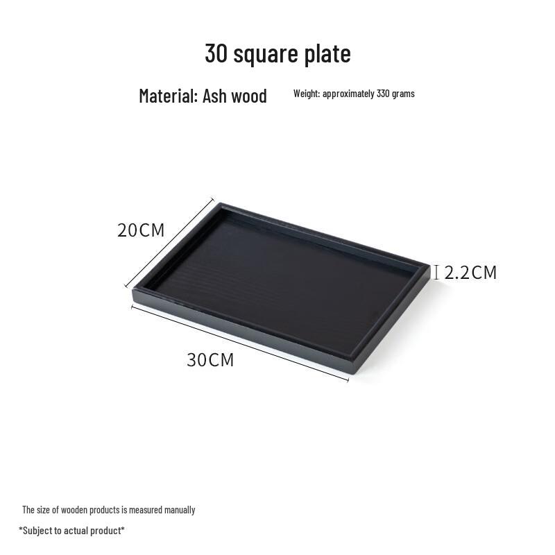 Rechteckiges Serviertablett aus Massivholz