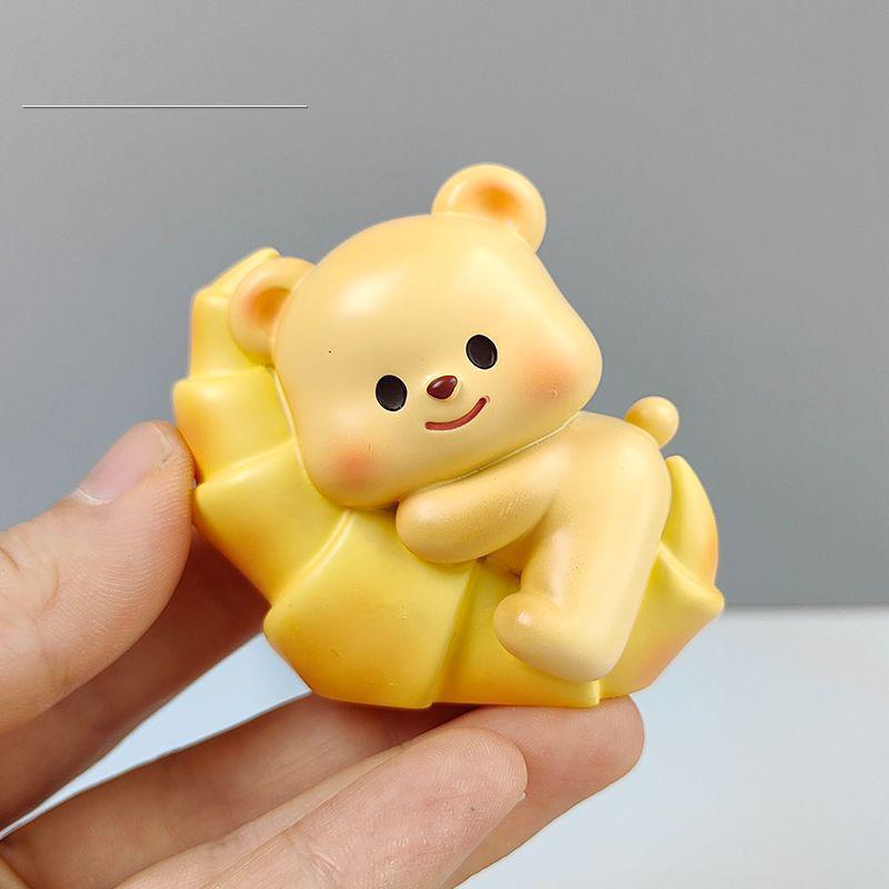 Butter Bear Blind Box Figure: Internet Celebrity Milky Little Bear Doll for Desktop or Car Decoration and Birthday Gift.