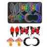 DIY Light and Shadow Keychain Earrings Silicone Epoxy Mold DIY Butterflies Pendant Crafting Mould for Valentines Gift