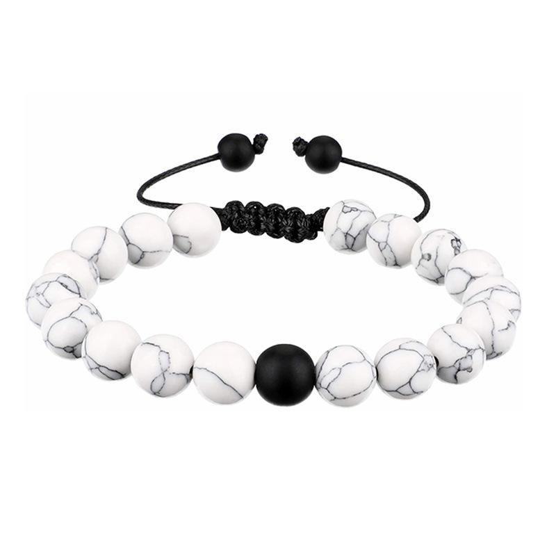 

JYL TS Bracelet Cross French Style Enhances Elegance & Faith Synthetic white turquoise золотисто-березовий
