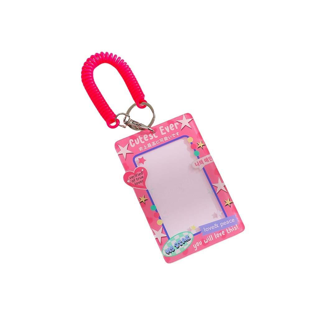 

Чехол для карточек Обложка для студенческого билета с брелоком Держатели для ID-карт Корейский стиль Держатель для карточек Карточка айдола StyleA-Red