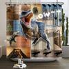 Funny Dinosaur Shower Curtain for Bathroom Cute Animal Cool Dinosaur Children Bathroom Curtain Waterproof Bath Curtain Decor