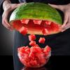 2Pcs Melon Cutter With Ergonomic Grip Baller Fork Fruit Slicer For Safe Watermelon Honeydews Slicing And Dicer Tool