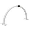 Half Moon Desk Lamp 27 Inch 40W 3000 to 6000K Dimmable Half Moon Nail Light with LED Clock Display for Lash Extension Skincare