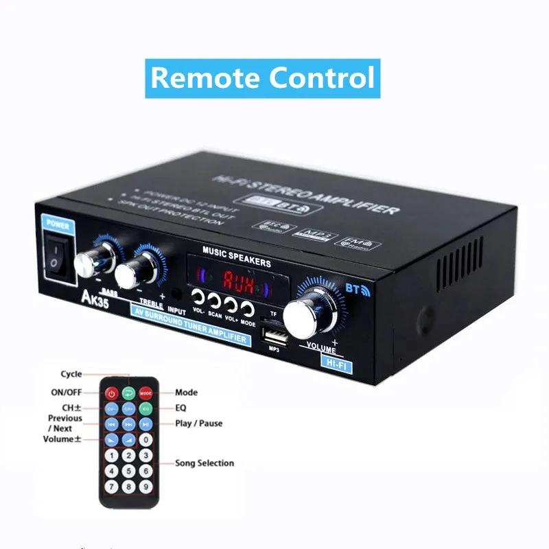 AK35 800W Bluetooth Amplifier 2 Channel Stereo HiFi Digital Display Multifunctional Music Amplifier For Car Classroom Home Audio