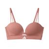 Adidas AP0155 Back Brilliant M Dame BH uten spiler, Svetteabsorberende, Hurtigtørkende, Push-up-cup, Hektelukning, Brun,