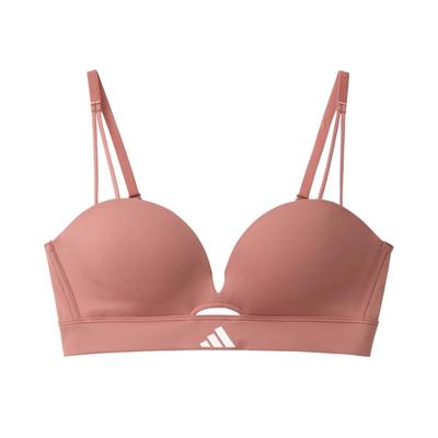Adidas AP0155 Back Brilliant M Women's Non-Wired Bra, Sweat-Absorbent, Quick-Drying, Push-Up Cup, Hook, Brown,