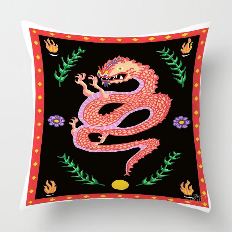 Abstract Art Animal Theme Throw Pillow Cover 20x20 inch Cushion Cover Cafe Sofa Decorative  throw pillow covers short plush