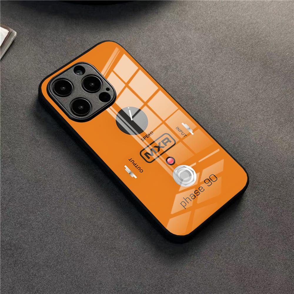 Fashion Effect Box Guitar Phone Case For 17 Pro Max IPhone 16 Pro 14 12 11 13 Mini X XR XS 15 Plus SE Glass Cover