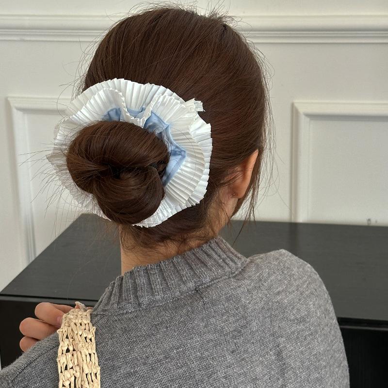 Large hair accessories for girls women band korean ties scrunchies rubber elastic kpop adults leading fashion popular fascinator