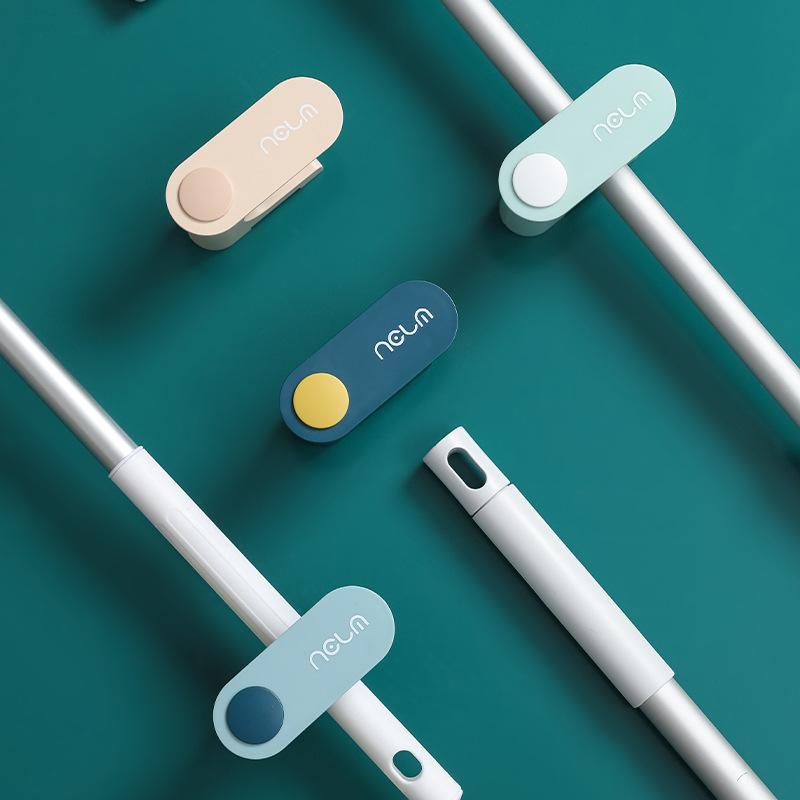 Bathroom Mop Holder Non-marking Adhesive Wall-mounted Broom Fixed Household No-hole Mop Hooks