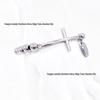 8mm Random Three-Color Bead Stainless Steel Handcrafted Cross Bracelet