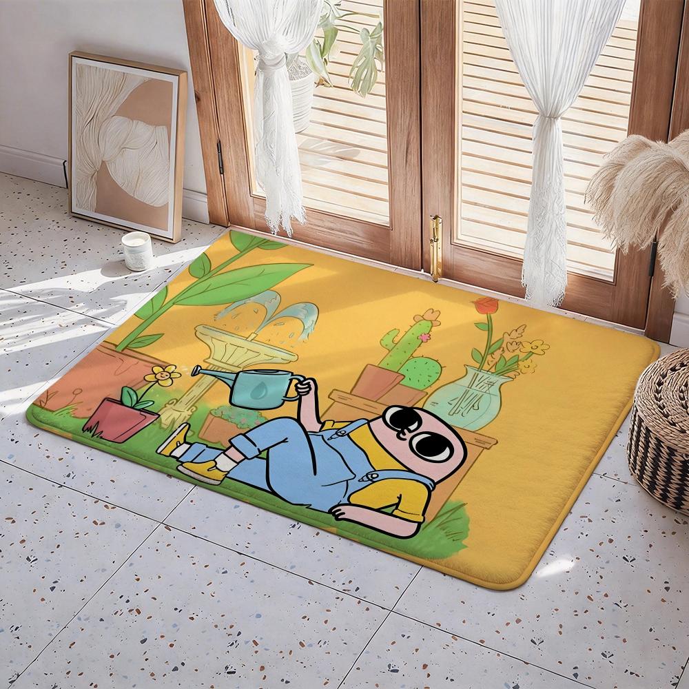 Character K Ketnipz Floor Mat Eco Flannel Doormat Non Slip Odorless Indoor Floor Rug Soft Short Plush Home Mat