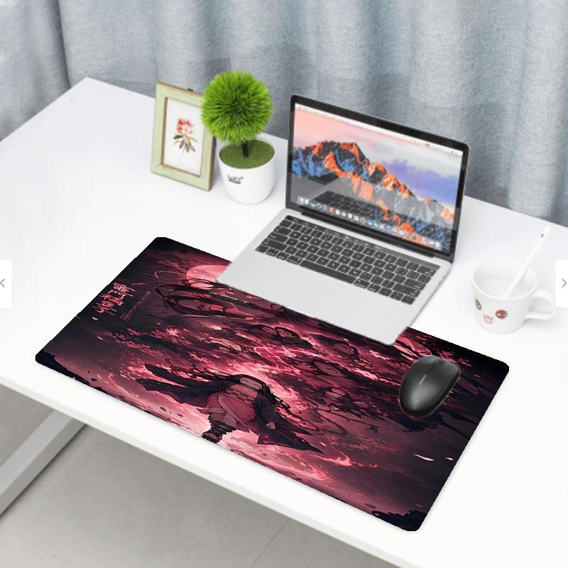 Demon Slayer Print Mouse Pad, Anti‑Slip Desktop keyboard Mat, for PC Laptop Gaming Working Daily Use, Cool Festival Surprise Gift