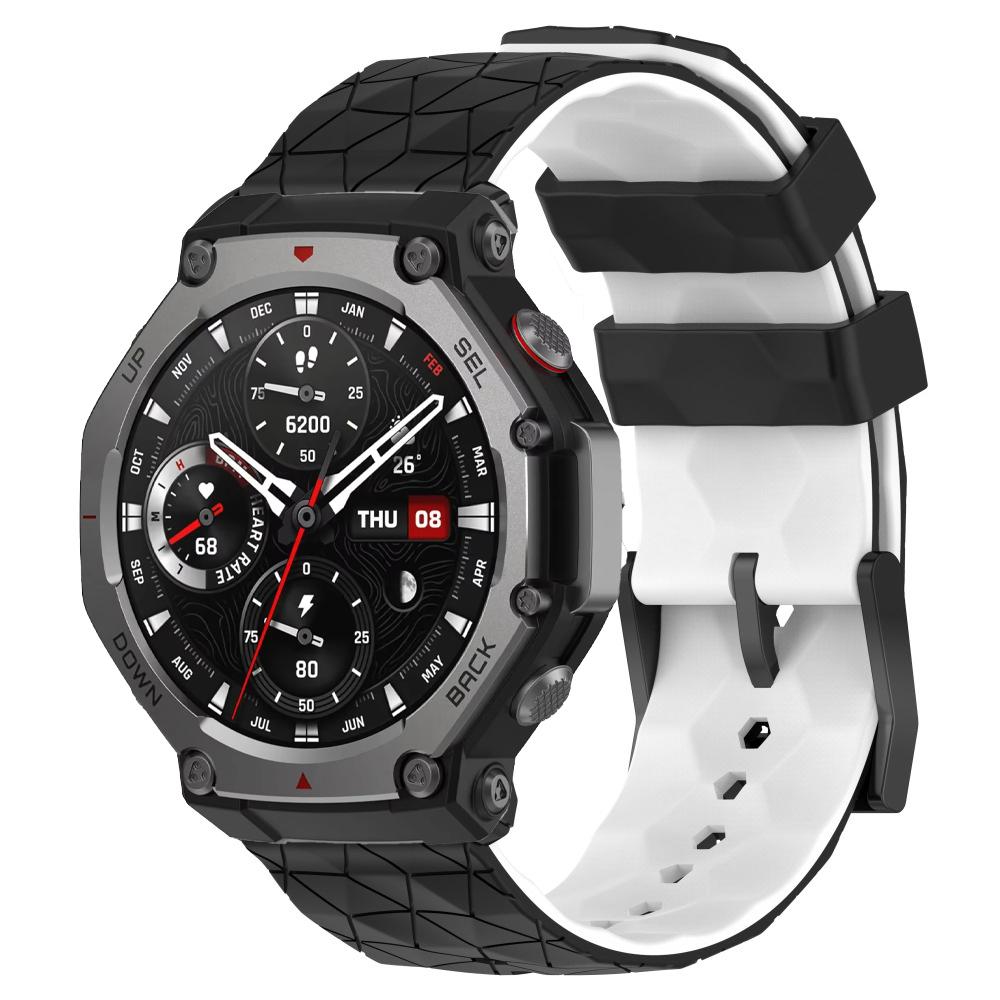 Szilikon szíj Amazfit T-Rex 3 okosórához Sport csere csuklópánt Amazfit T rex 3-hoz Futball mintás karkötő Correa