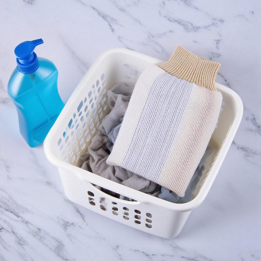 Cotton Bath Towels for Men and Women Vertical Pattern Bath Glove Scrub Towel