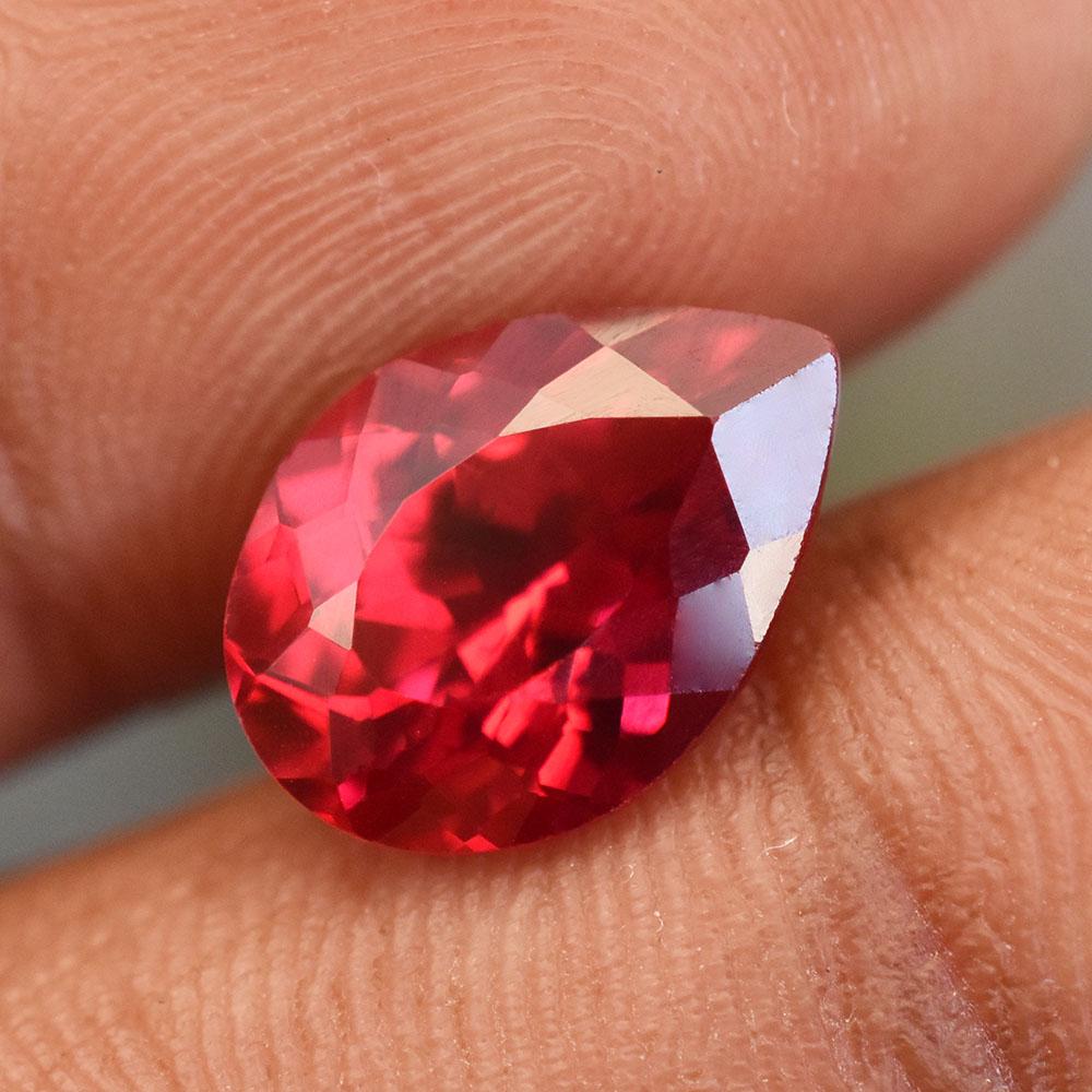 Natural Red Ruby Loose Gemstone Unique 12x8mm Pear Cut for Collection for Jewelry Making and Crafts