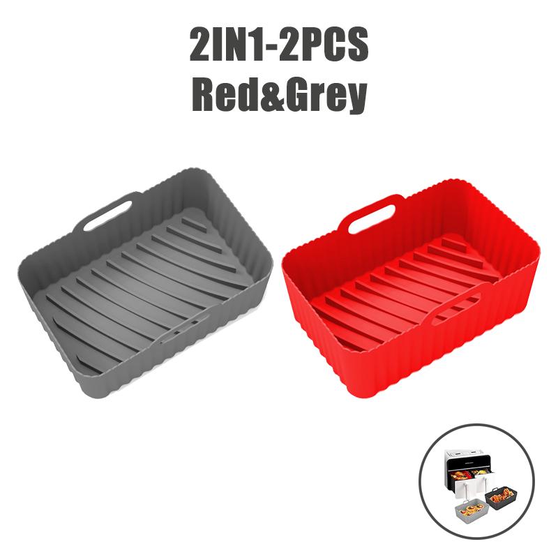 Food Grade Air Fryer Silicone Liners for Ninja Dual Air Fryer Non-Stick Air Fryer Basket Accessories for Ninja