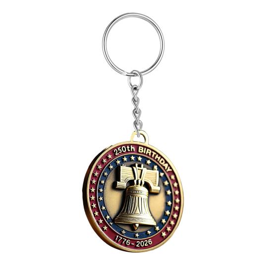 

Отпразднуйте 250 лет американской гордости Брелок в форме совы с узором флага США Брелок к 250-летнему юбилею Универсальный сувенир C