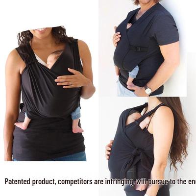 2024 Eltern-Kind Känguru Papa & Mama Beruhigendes T-Shirt Weste Babytrage - Hautfreundliche Damenbekleidung