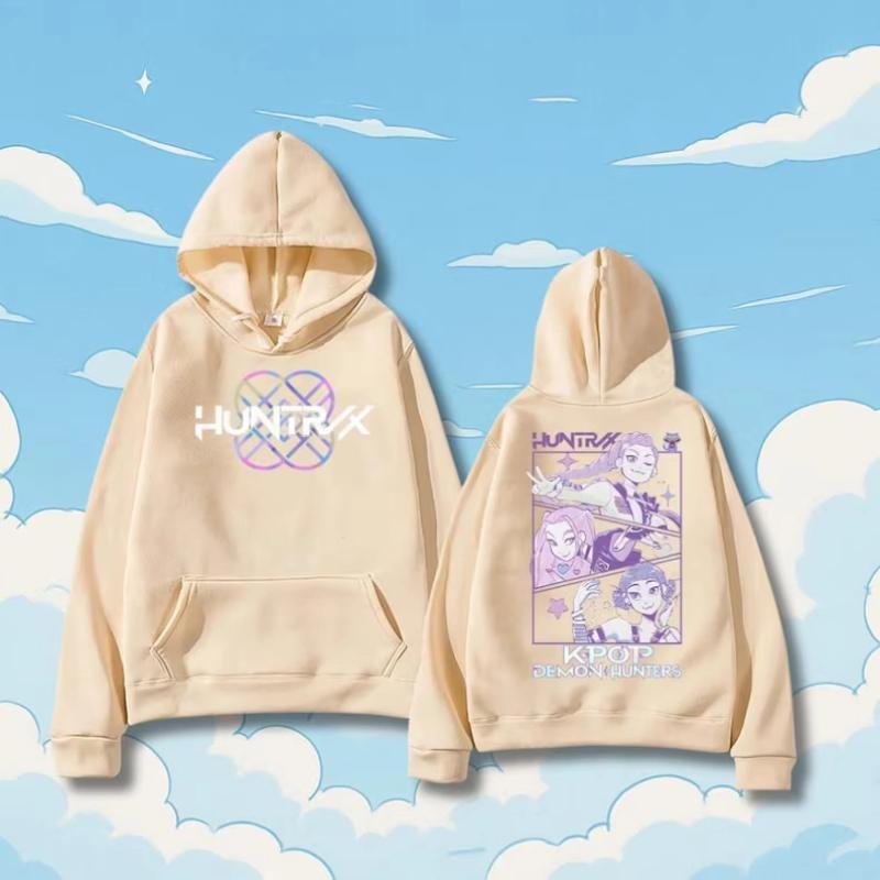 KPop Demon Hunters Fashion Women Hoodies Autumn Winter Casual Harajuku Hip Hop Y2K Sweatshirts Women Long Sleeve Fleece Pullover