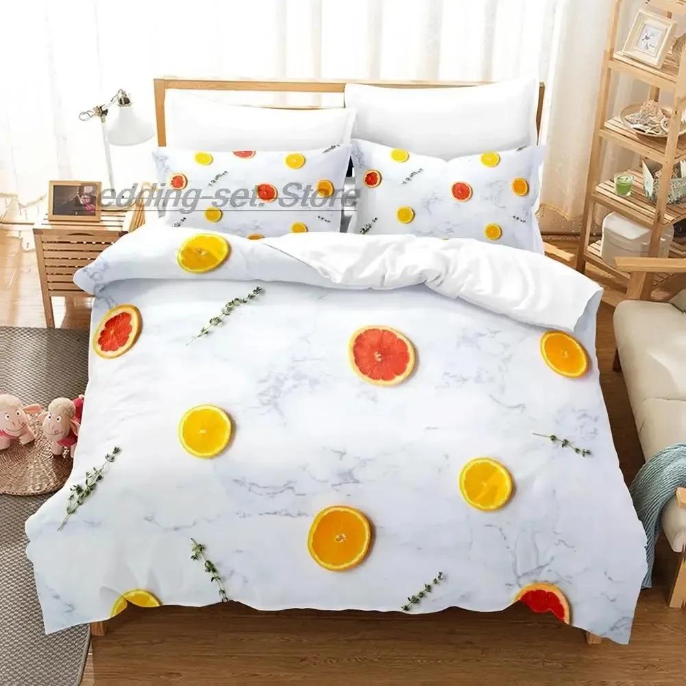 Strawberry Vegetables And Fruits Bedding Set Single Twin Full Queen King Size Bed Set Aldult Kid Bedroom Duvetcover Sets