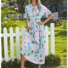 Vestidos Vintage Vintage Print Puff Sleeve Sommer Strand Süße Kleider Casual Quadrat Kragen Floral Maxi Lange Kleid 2022