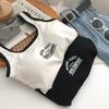 Korean Style Cotton Letter Bandeau Backless Bodycon Vest
