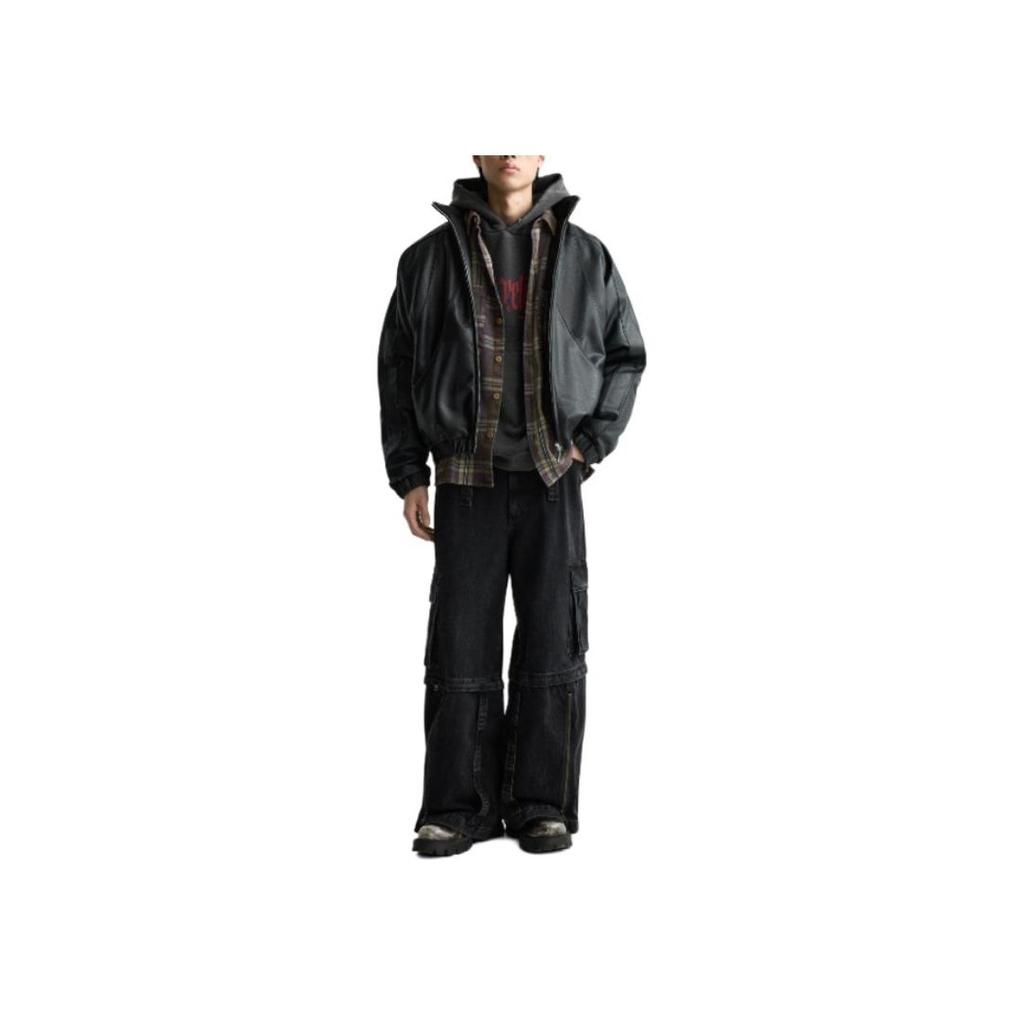 Zara Ss24 Year Of The Dragon Limited Edition Solid Color Stand Collar Zip Long Sleeve Jacket Men Jacket Black 8281550-800