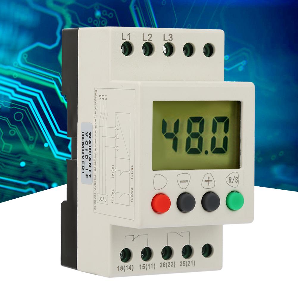 380V AC 50Hz 3 Phase Sequence Relay Protector Voltage Protective Relay with Digital Display