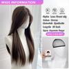 28 Inch Brown Front Lace Wigs Straight Wigs Fiber Synthetic Heat-resistant Realistic Curly Wigs Party For Women Korean Fashion