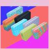 Colorful Push Pop It Bubbles Simple Dimple Stationary Bag Sensory Pencil Case For Stress Relief