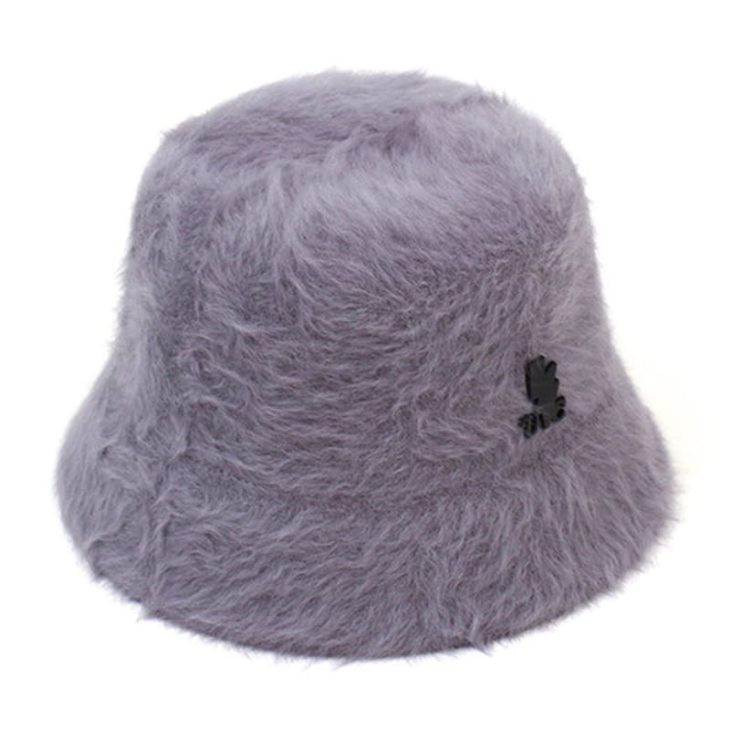 

Универсальная химия Кроличий мех Серая шляпка-клош FREE