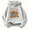 Fashion Kawaii Capybara Bow with Flower Kids Hooded Children's Sweatshirt Cute Hoody for Boys Girls Casual Hoodies Kids Clothing Top