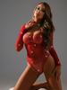 Fashion Shiny Rhinestone Bodysuit Women Sexy Lingerie Fishnet Dress Secret Lace Underwear Hot Sexy Set Erotic Shiny Bikinis