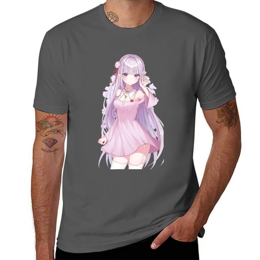 Rezero Kara Hajimeru Isekai Seikatsu Tshirt Plus Size Basic Short Sleeve Top Tshirt