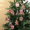 12Pcs Christmas Gingerbread Man Ornaments Mini Paper Gingerman Hanging Pendant  Xmas Tree Decorations Childen New Year Gifts
