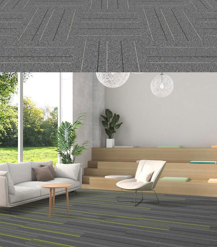 Thickened Commercial Office Carpet Tiles for Large Area Flooring