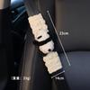 New Cute Cartoon Panda Car Seat Belt Cover Four Season Universal Soft Puff Material Auto Safety Shoulder Pad Car Decoration