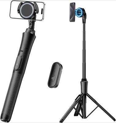 2026 Magnetic Selfie Stick Phone Tripod W Remote Extend Cell Phone Tripod Stand For MagSafe iPhone 15 14 13 12 XIAOMI SAMSUNG