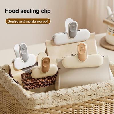 Lebensmittelverschlussclip Rutschfester Griff Feuchtigkeitsbeständig Glattes Rundes Design Wiederverschließbare Beutelverschlussklemme