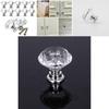 Elegant And Timeless 10pcs Crystal Glass Cabinet Knob With Diamond Shape For Drawers