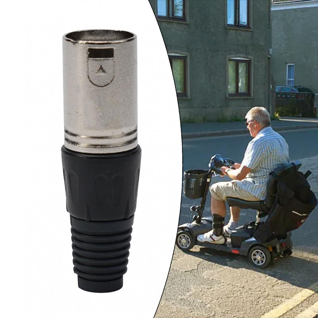 Port nabíječky baterií, 3pinový inline konektor pro skútr, elektrický invalidní vozík