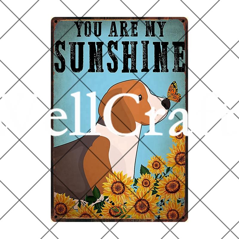 [ Wellcraft ]  Beagle Dog Are My Friend Beer Coffee Bath Shop Art Metal Tin Sign Wall  Poster Iron Painting Pub D-12 20*30 CM