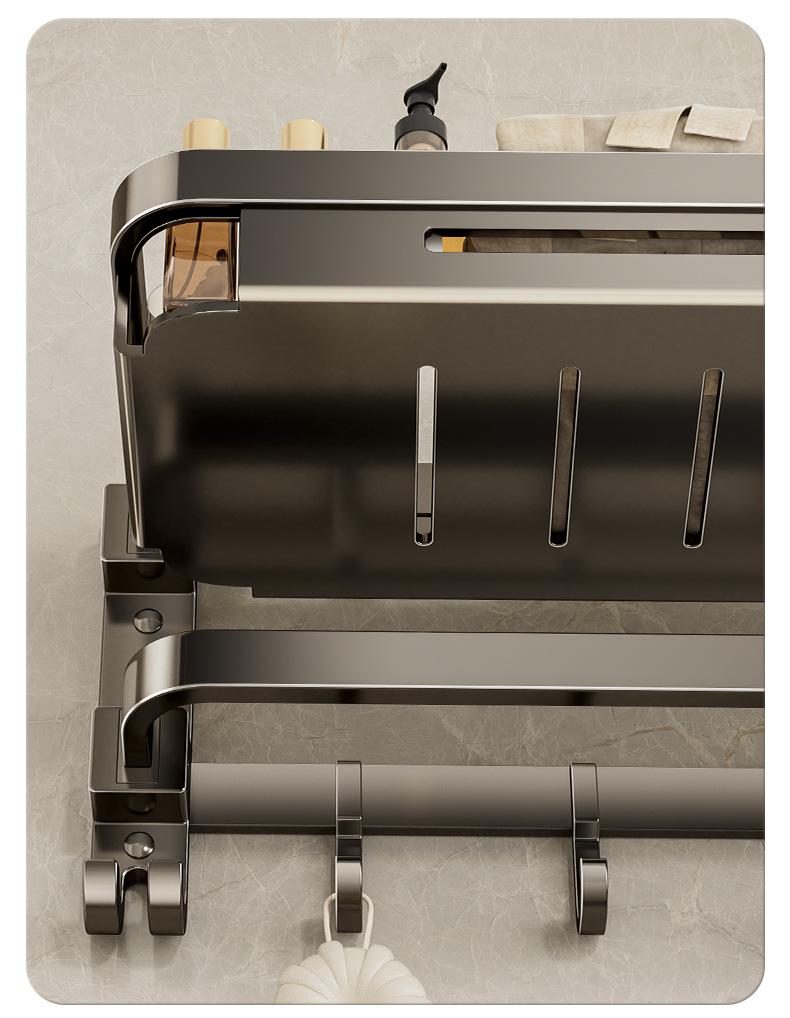 Wandmontierter, faltbarer Badezimmer-Handtuchhalter ohne Bohren