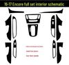 Custom Carbon Fiber Gear Panel Stickers for 2013-2018 Buick Encore.