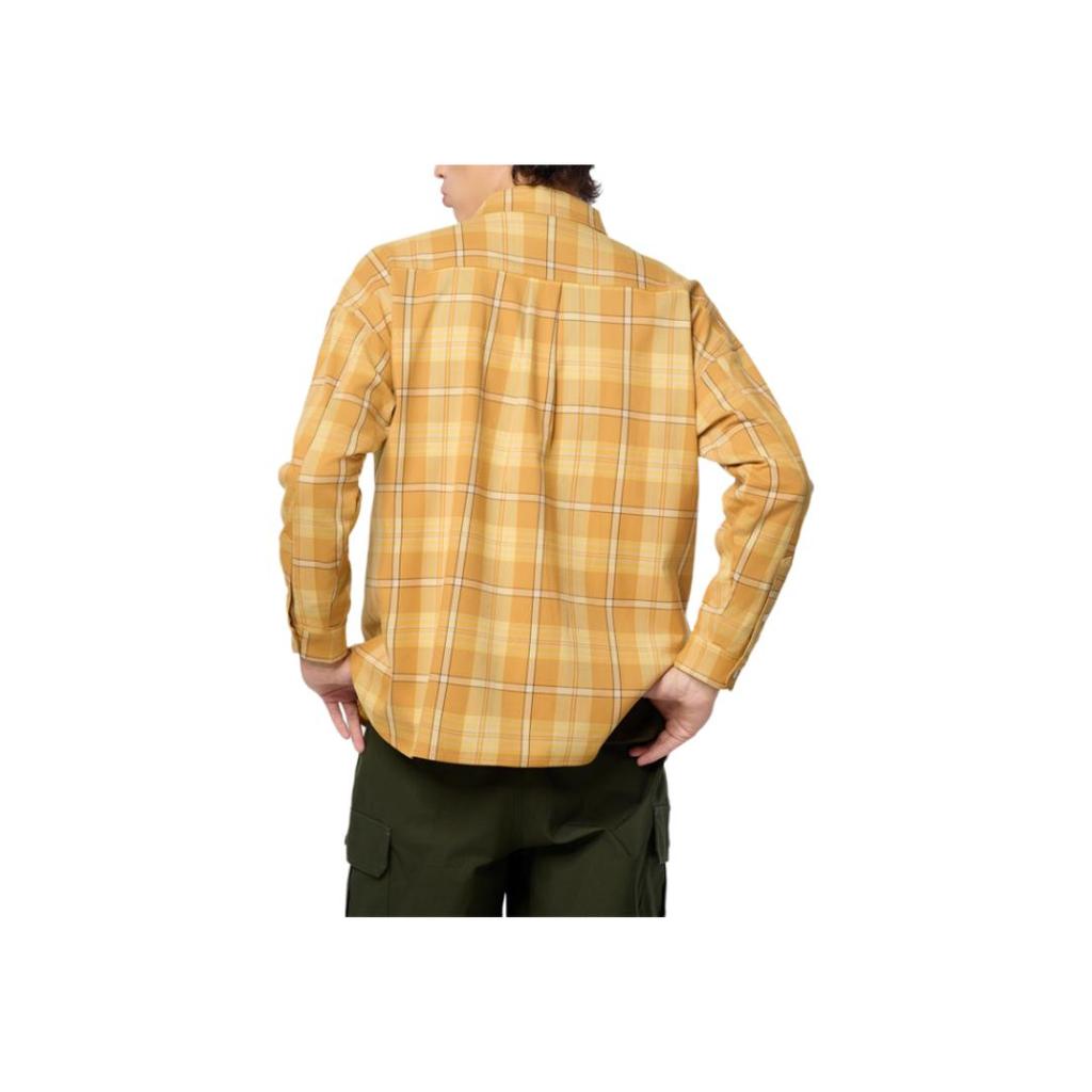 Timberland Plaid Print Single-Breasted Long Sleeve Shirt Men shirts Yellow TB0A6FZ77631