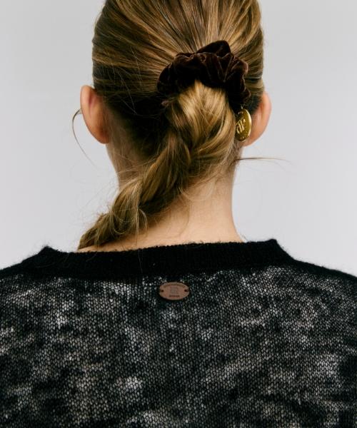 DEPOUND Mohair Blended Scallop Pullover [Black]