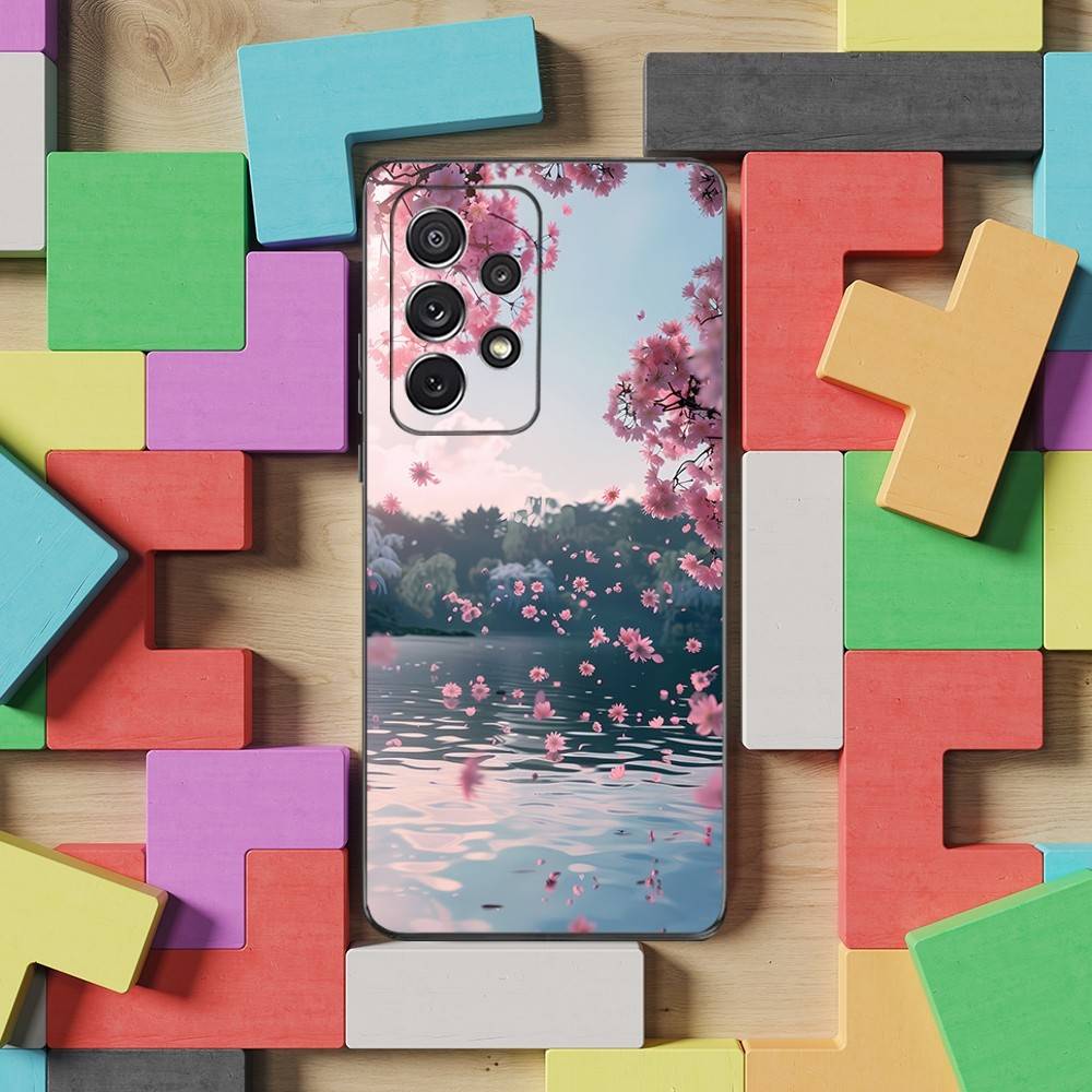 Warmth Art Flowers Phone For Samsung S25,S10,S20,S10,S21,S9,S24,S23,Ultra,FE,Plus,Lite,Soft Silicone Black Cover SamsungS21