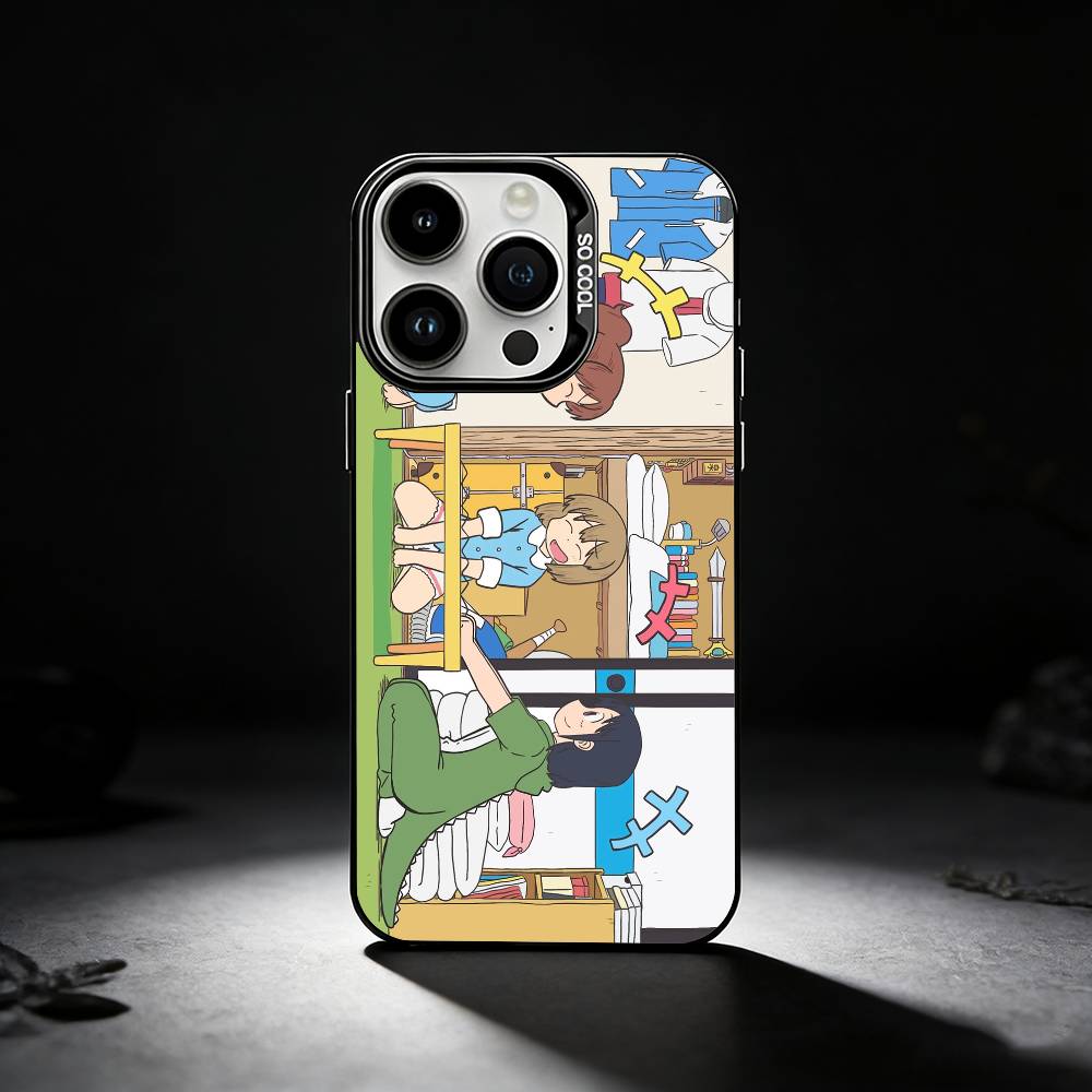 CITY THE ANIMATION Anime Phone Case For iPhone 17,16,15,14,13,12,11 Plus,Pro Max,XS,Colored silver phone case